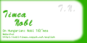 timea nobl business card